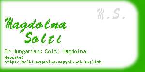 magdolna solti business card